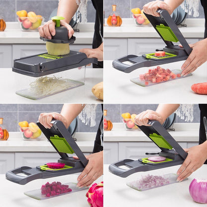CORTADOR DE VERDURAS MULTIUSOS: 12 TIPOS DE CORTE EN UNO